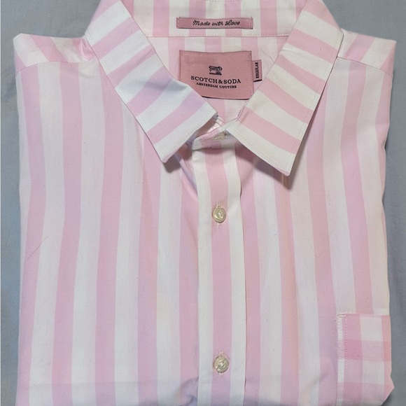 Scotch & Soda Other - Scotch & Soda Light Pink Striped Button Down Shirt